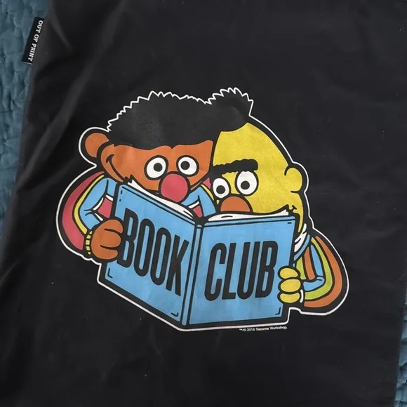 Adorable Bert and Ernie Book Club Tote Bag (Out of Print) - Picture 3 of 4